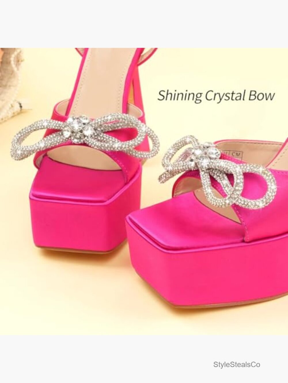 Women's Chunky Platform Heels Lace Up Ankle Strap Prom Sandals - Picture 2 of 7
